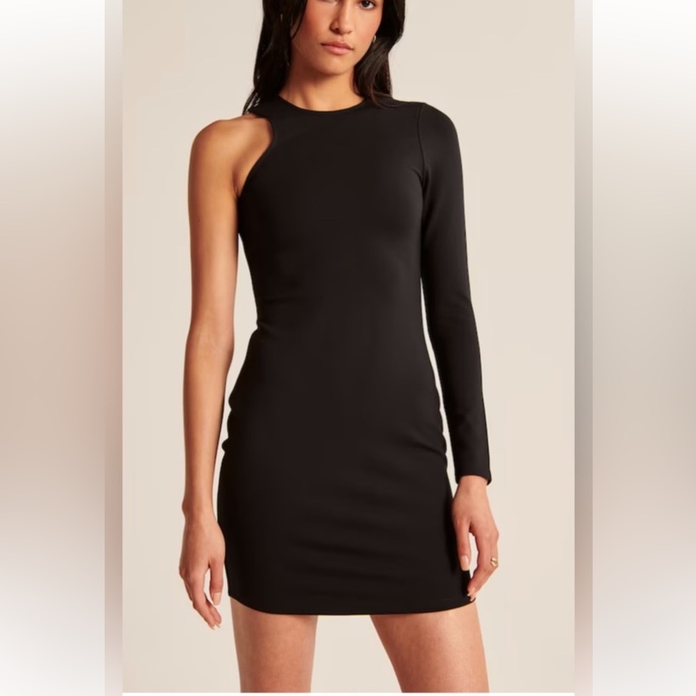 Abercrombie & Fitch Asymmetrical One-Shoulder Ponte Mini Dress Size M